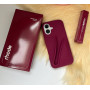 Бордовий чохол rhode на iPhone 16  lip Case Raspberry Jelly 